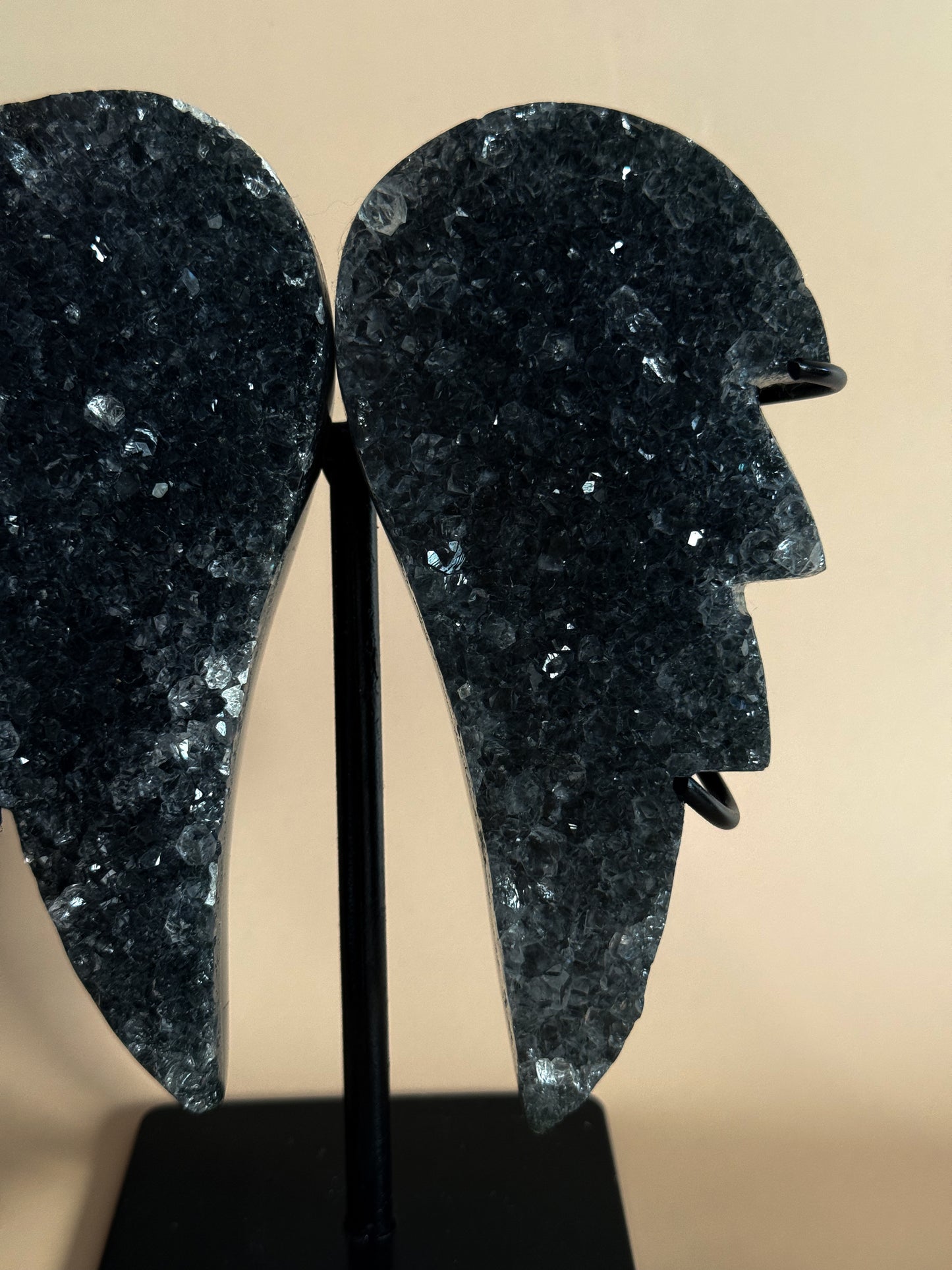 Black Amethyst Angel Wings