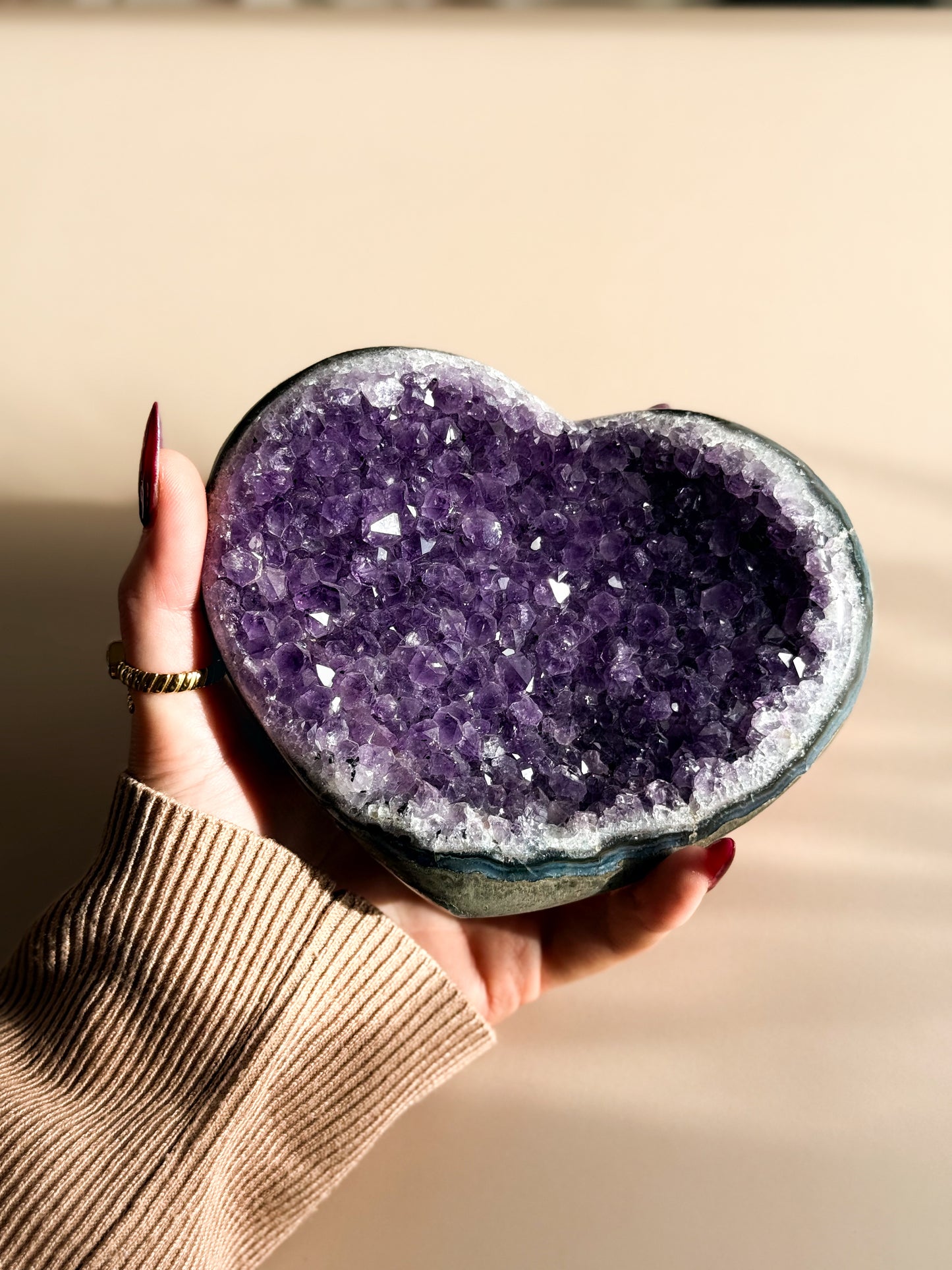 Large Brazilian Amethyst Heart 1KG