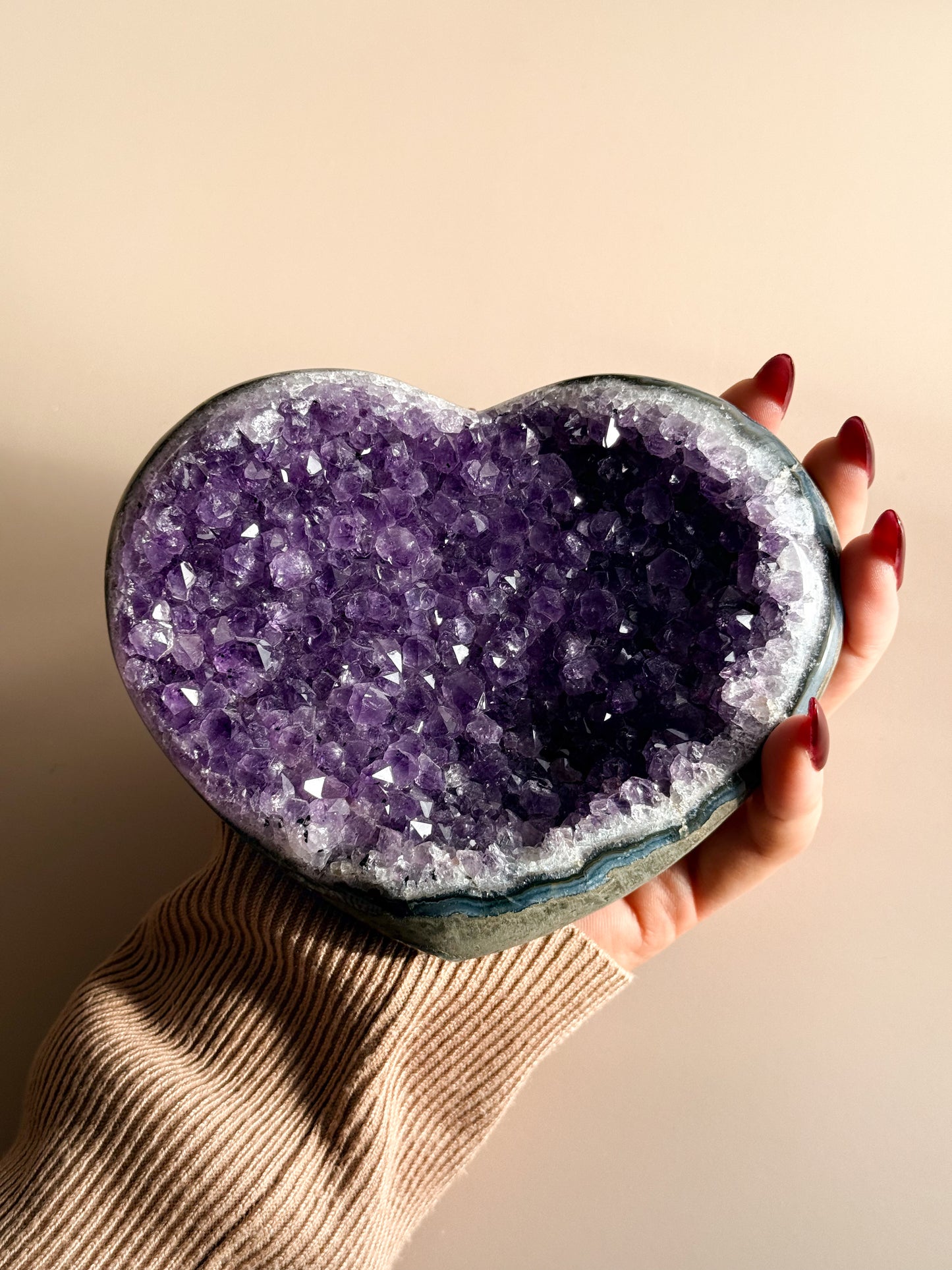 Large Brazilian Amethyst Heart 1KG