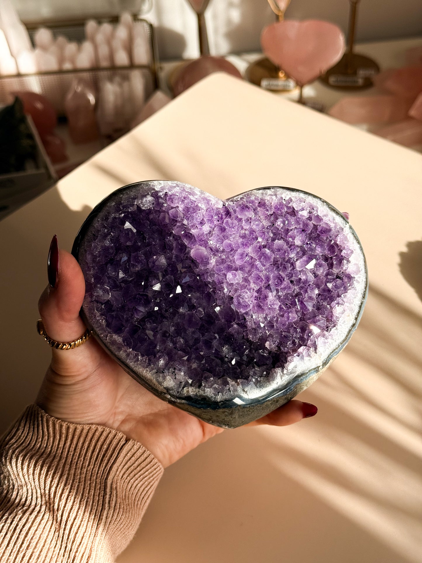 Large Brazilian Amethyst Heart 1KG