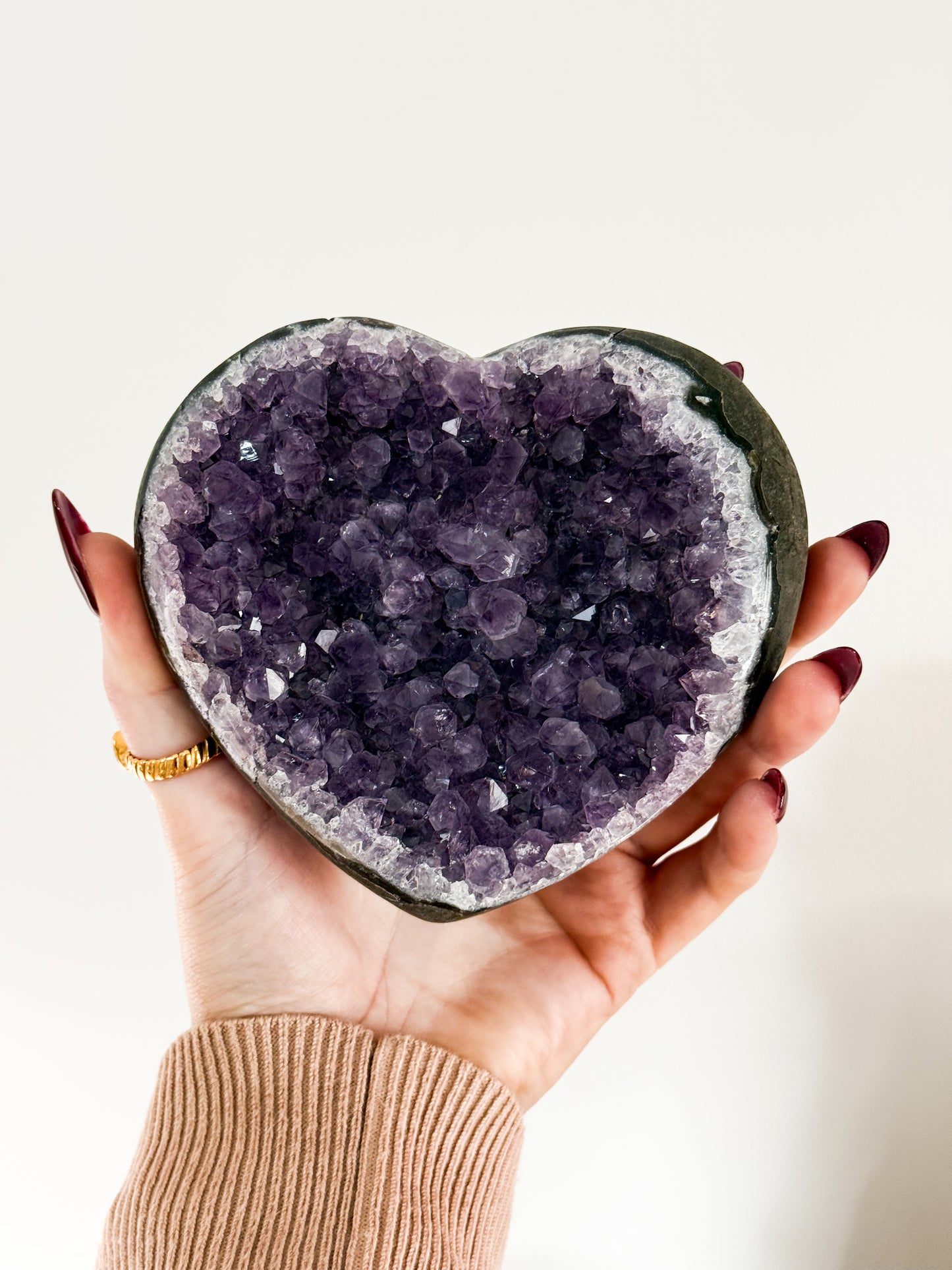 Large Brazilian Amethyst Heart 805G